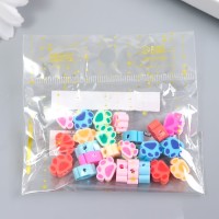 Бусины для творчества PVC "Лапки" набор 25 шт 0,5х0,8х1 см