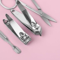 Набор маникюрный «Цветочный сад», 6 предметов, разноцветный