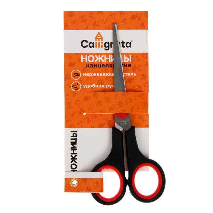 Ножницы канцелярские, 15.5 см, «Стандарт», пластиковые ручки, европодвес