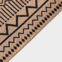 Салфетка сервировочная на стол Доляна «Африка», 44,6×29,5 см, бежевая с чёрным рисунком