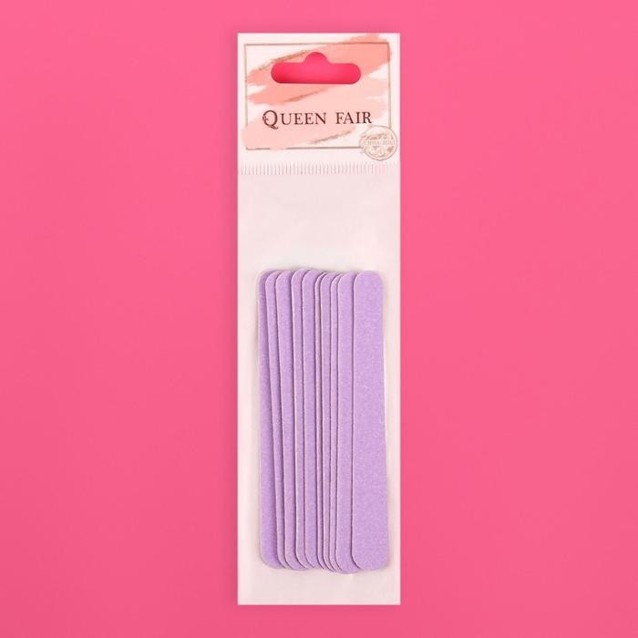 Пилки-наждаки на деревянной основе, абразивность 200/200, 13 см, 10 шт, цвет МИКС