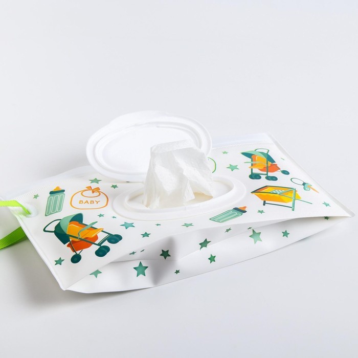 Контейнер для салфеток с петелькой «Коляски», цвет МИКС