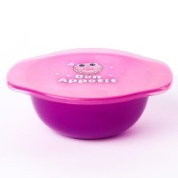 Тарелка для кормления Bon Appetit, c крышкой, цвет фиолетовый