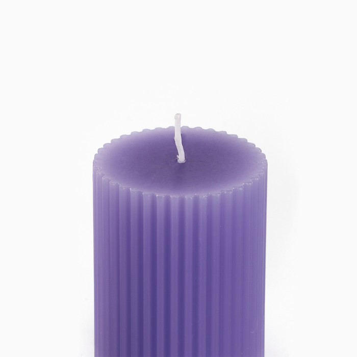 Свеча новогодняя столбик интерьерная «Новый год: Любви и нежности», аромат белый хлопок, 8 х 5 см см