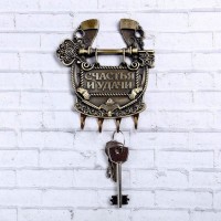 Ключница настенная подкова «Счастья и удачи», 11×12.5 см