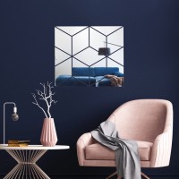 Набор наклеек интерьерных TAKE IT EASY «Куб», 15 шт., зеркальные, декор настенный, панно 45×51 см