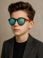 Очки солнцезащитные детские OneSun, UV 380, оправа с пластиковыми вставками, 12.5×4.5 см, микс