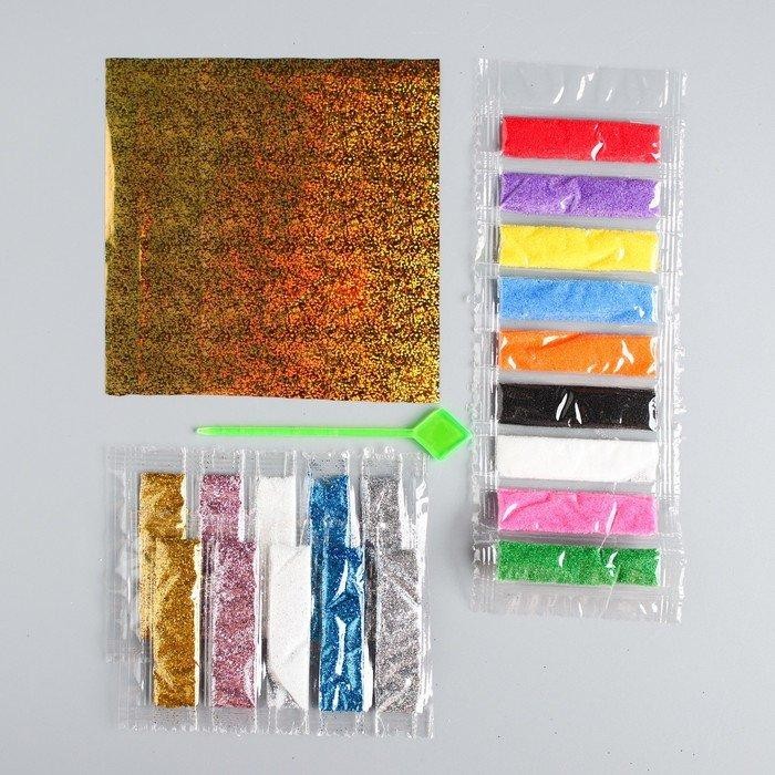 Фреска песком с блёстками «Холодное сердце», 5 цветов