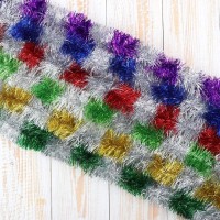 Мишура новогодняя «Зимнее волшебство. Узкая двухцветка», d-4 см, 200 см, МИКС