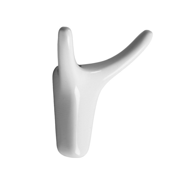 Крючок мебельный CAPPIO OX, двухрожковый, цвет белый