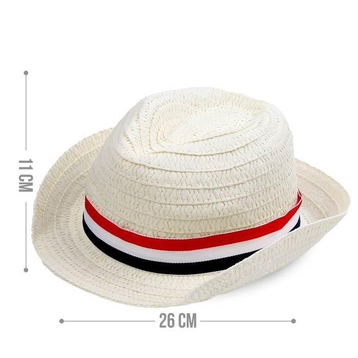 Панама соломенная детская для мальчика  "Ракета",микс, р-р. 52-54 см