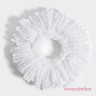 Насадка для швабры с отжимом - центрифугой Доляна, длина нитей 10 см, белая
