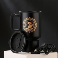 Термокружка с подогревом от прикуривателя «Рыбалка», 450 мл, сохраняет тепло 3 ч