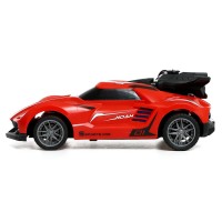 Машинка на пульте управления Smoke, эффект дыма, 1:20, свет, цвет красный