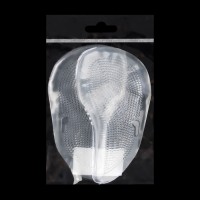 Полустельки для обуви, на клеевой основе, силиконовые, 12.5×6.4 см, пара, прозрачные