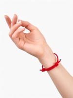 Браслет-оберег «Красная нить» защита, цвет красный в серебре, d=6