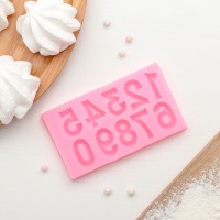 Молд «Цифры с объёмом», 10×5,7×0,7 см, цвет МИКС