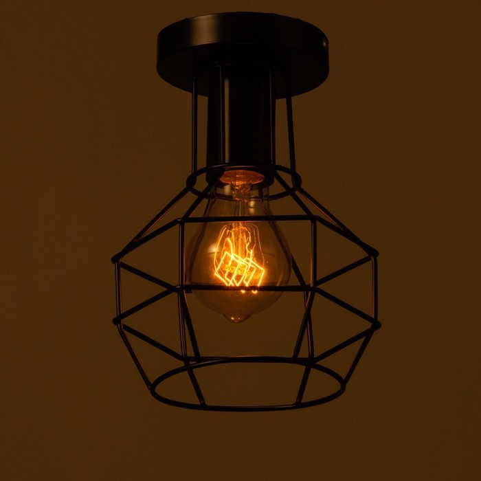 Люстра "Ортико" 1х60Вт E27 черный 13х13х23 см BayerLux