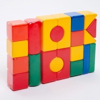 Кубики детские, пластиковые, цветные, 21 штука, 6 х 6 см