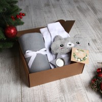 Новогодний подарочный набор Merry Christmas, плед и аксессуары