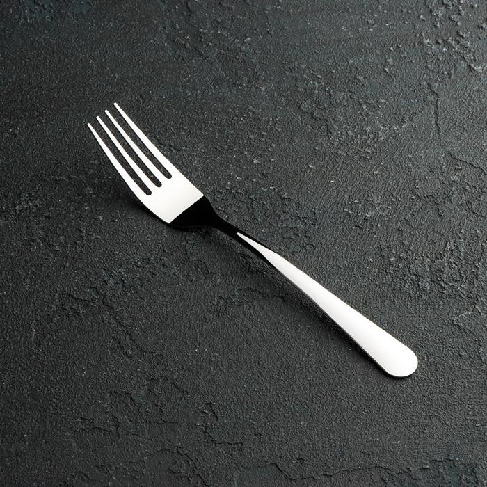 Вилка столовая Доляна «Нордик», h=17,4 см, толщина 1,2 мм, цвет серебряный