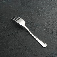 Вилка столовая Доляна «Нордик», h=17,4 см, толщина 1,2 мм, цвет серебряный