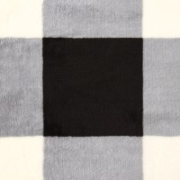 Плед Этель "Клетка черно-бел" 150*200 см,100% п/э, корал-флис 220 гр/м2