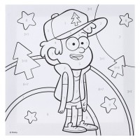 Картина по номерам для детей «Диппер», 15 х 15 см, Гравити Фолз