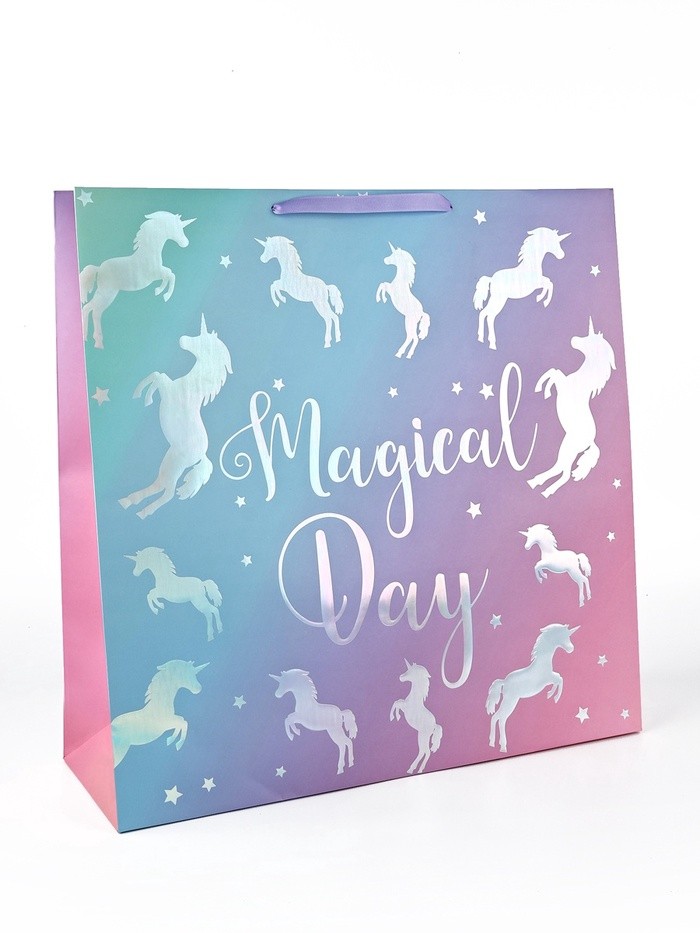 Пакет ламинированный «Волшебный день», тиснение, 52×52×17 см