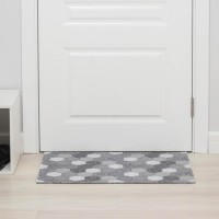 Коврик придверный грязезащитный Доляна «Мозаика», 46×75 см, цвет серый