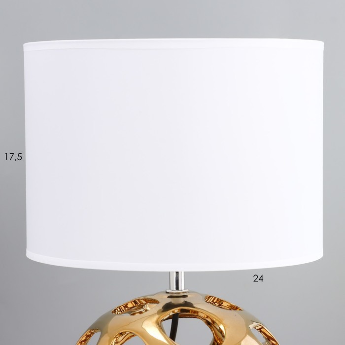Настольная лампа "Персея" Е27  40Вт золото 25х25х41 см RISALUX