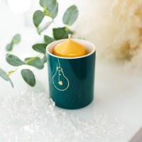 Кашпо для цветов с тиснением, «Лампочка», 8 х 9.5 см