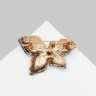 Брошь «Бабочка» крупная, цвет золото