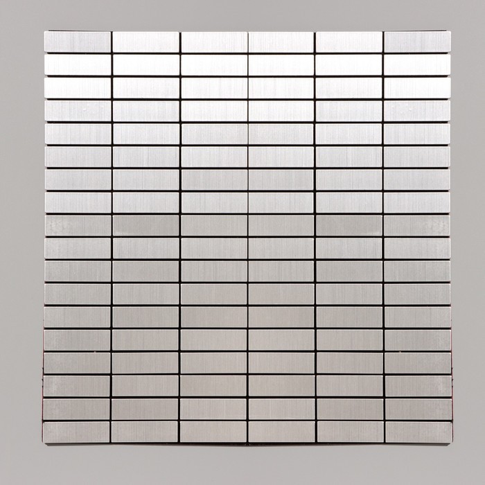 Панель ПВХ самоклеящаяся TAKE IT EASY «Мозаика плитка», 300×300 мм, цвет серебристый