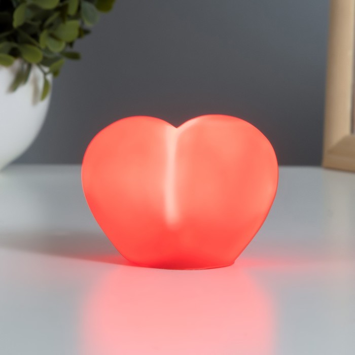Ночник пластик "Сердце" 2Вт LED красный 4х7,5х5см