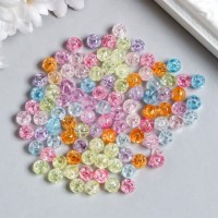 Набор бусин для творчества пластик "Полупрозрачный шарик" 25 гр МИКС 0,6х0,6х0,6 см