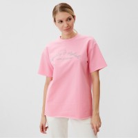 Футболка женская MINAKU OVERSIZE FIT: SPORTY &amp; STYLISH цвет светло-розовый, р-р 42
