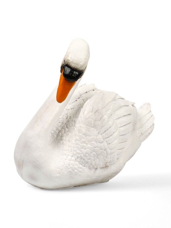 Садовая фигура из полистоуна «Лебедь», 40×37×25 см