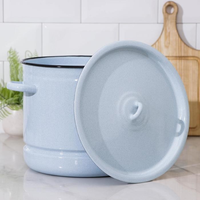 Мантоварка, 12 л, без деколи, 4 вставки, цвет голубой