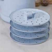 Мантоварка, 12 л, без деколи, 4 вставки, цвет голубой