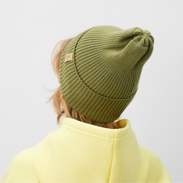 Шапка детская MINAKU, цвет хаки, размер 48-52 (3-5 лет)