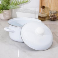 Кастрюля, 4,5 л, индукция, без деколи, цвет белый