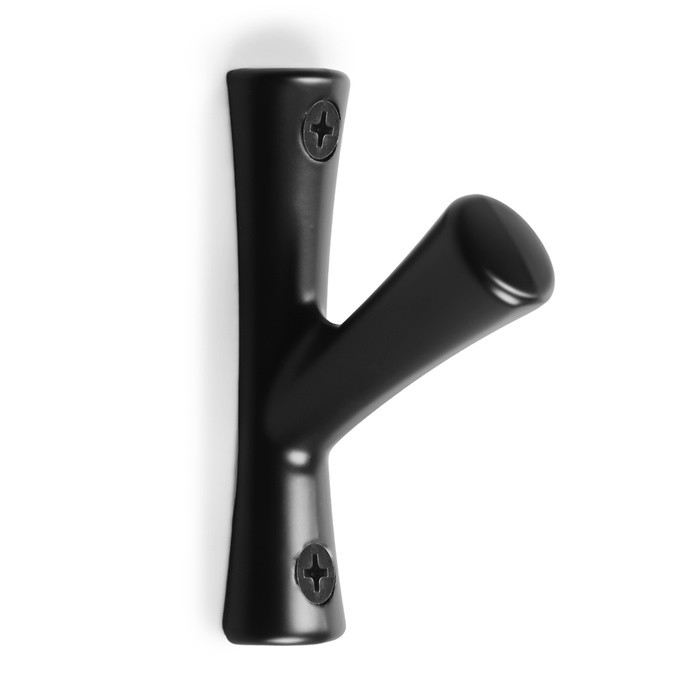 Крючок мебельный CAPPIO BRANCH, однорожковый, цвет черный Крючок мебельный CAPPIO BRANCH, однорожковый, цвет черный
