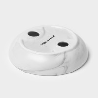 Мыльница керамическая «Розалин», бело-чёрная