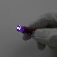 Фонарь-ручка, с лазером, 2 света, 13.5 х 1 см, микс