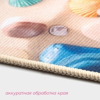 Коврики для ванной и туалета Доляна «Ракушки», 3 шт., 50×80, 50×40, 40×43 см