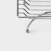 Мыльница на ножках Доляна «Вернисаж», 12×9×3 см, хромированная