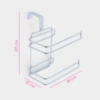 Держатель для туалетной бумаги двойной Доляна, 18×15×20 см