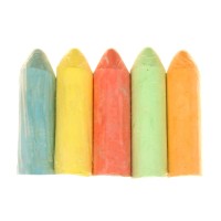 Мелки для рисования «Карандаши», набор 5 шт, 5 цветов