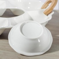 Менажница 4 секции «Эстет», 34×30×5 см, соусник